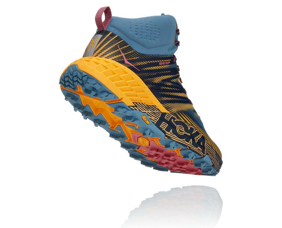 Tenis Trail Hoka One One Feminino Azuis - Speedgoat Mid Gore-Tex 2 - 854-HKUBFM